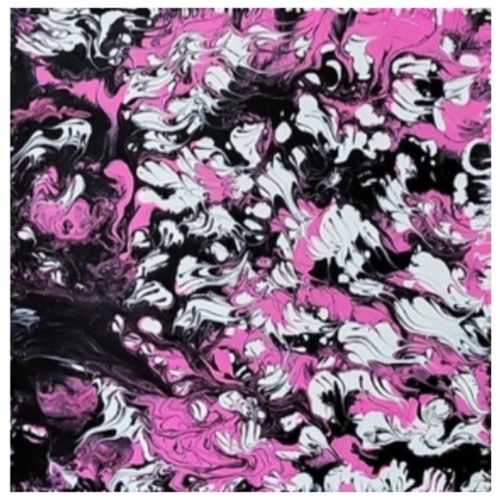 Hand Crafted Abstract Design 12x12 Inches Canvas Painting - Picture 1 of 4